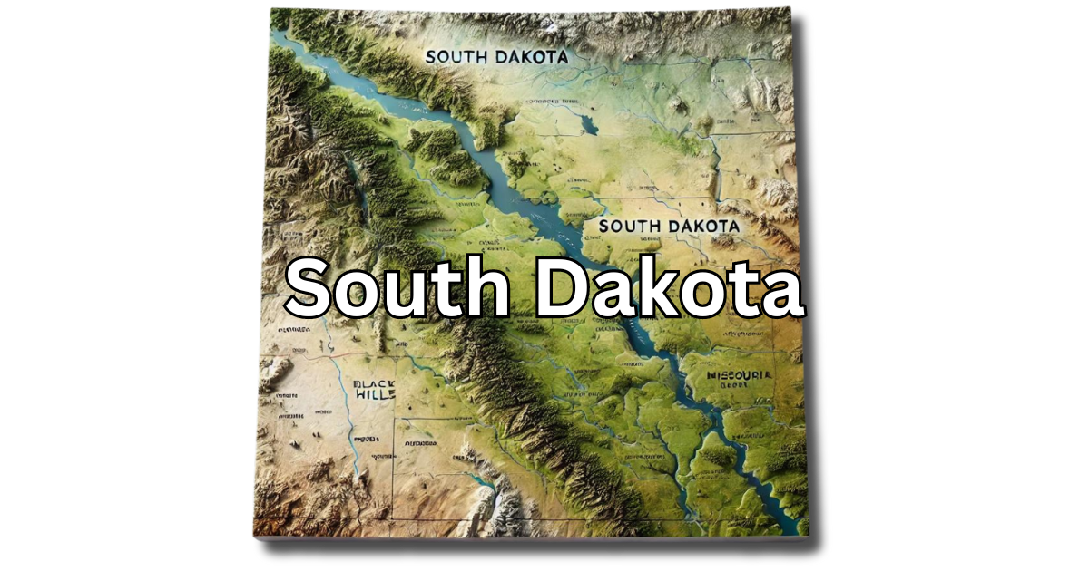 South Dakota map